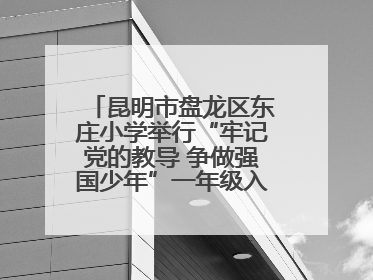 昆明市盘龙区东庄小学举行“牢记党的教导 争做强国少年”一年级入队仪式