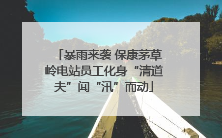暴雨来袭 保康茅草岭电站员工化身“清道夫”闻“汛”而动