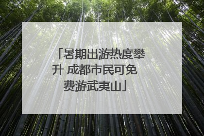 暑期出游热度攀升 成都市民可免费游武夷山