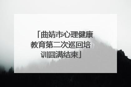 曲靖市心理健康教育第二次巡回培训圆满结束