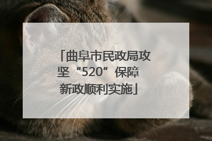 曲阜市民政局攻坚“520”保障新政顺利实施