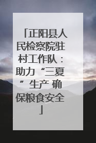 正阳县人民检察院驻村工作队：助力“三夏”生产 确保粮食安全
