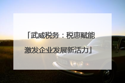 武威税务：税惠赋能 激发企业发展新活力