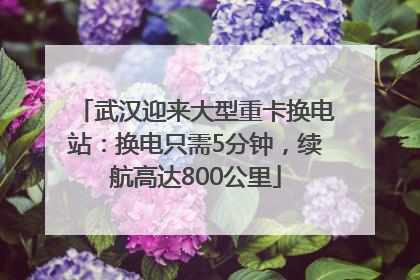 武汉迎来大型重卡换电站：换电只需5分钟，续航高达800公里