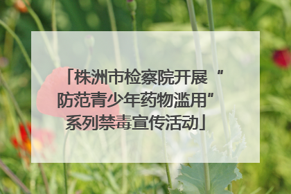 株洲市检察院开展“防范青少年药物滥用”系列禁毒宣传活动
