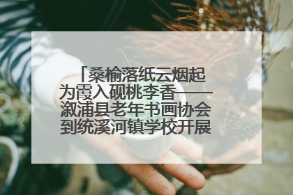 桑榆落纸云烟起 为霞入砚桃李香——溆浦县老年书画协会到统溪河镇学校开展书画进校园活动
