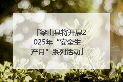 梁山县将开展2025年“安全生产月”系列活动