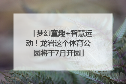 梦幻童趣+智慧运动！龙岩这个体育公园将于7月开园