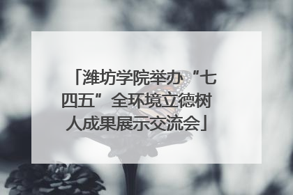 潍坊学院举办“七四五”全环境立德树人成果展示交流会