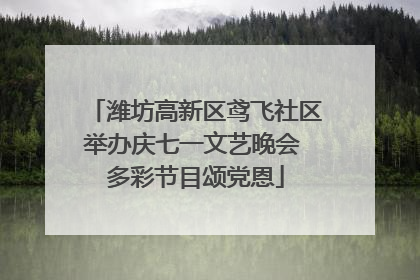 潍坊高新区鸢飞社区举办庆七一文艺晚会 多彩节目颂党恩