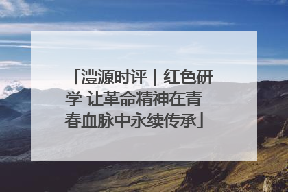 澧源时评｜红色研学 让革命精神在青春血脉中永续传承