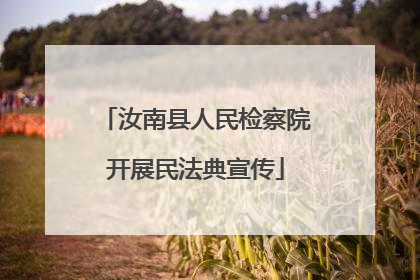 汝南县人民检察院开展民法典宣传