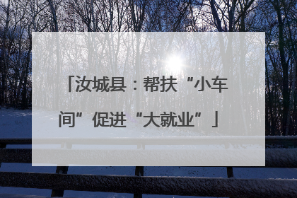 汝城县：帮扶“小车间”促进“大就业”