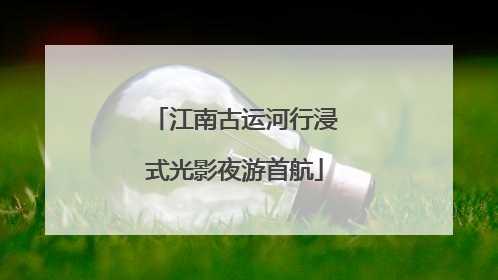 江南古运河行浸式光影夜游首航