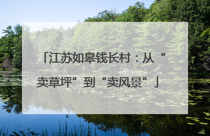 江苏如皋钱长村：从“卖草坪”到“卖风景”