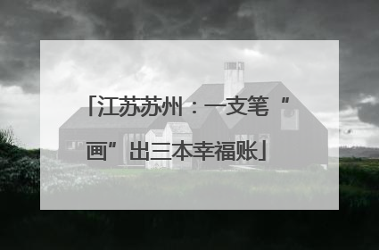 江苏苏州：一支笔“画”出三本幸福账