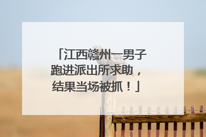 江西赣州一男子跑进派出所求助，结果当场被抓！