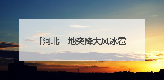 河北一地突降大风冰雹致房屋路灯树木受损，当地：正积极清理抢修