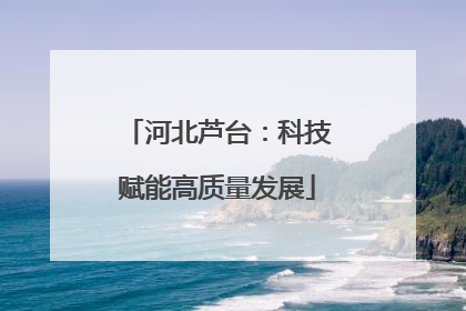 河北芦台：科技赋能高质量发展