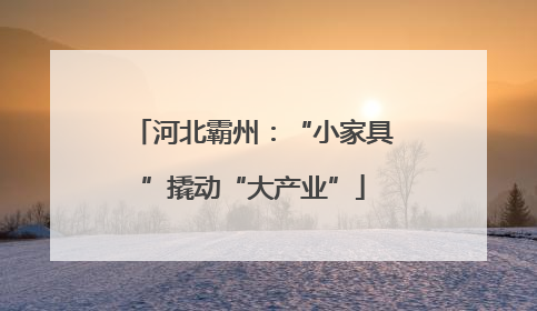 河北霸州：“小家具”撬动“大产业”