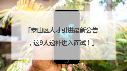 泰山区人才引进最新公告，这9人递补进入面试！