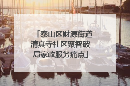 泰山区财源街道清真寺社区聚智破局家政服务痛点
