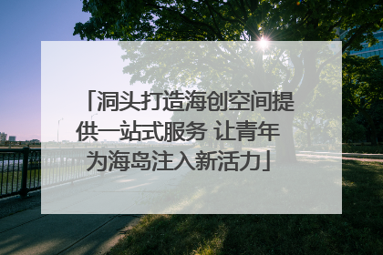 洞头打造海创空间提供一站式服务 让青年为海岛注入新活力