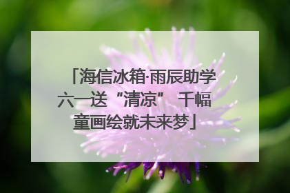 海信冰箱·雨辰助学六一送“清凉” 千幅童画绘就未来梦