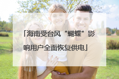 海南受台风“蝴蝶”影响用户全面恢复供电