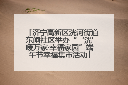 济宁高新区洸河街道东闸社区举办“‘洸’暖万家·幸福家园”端午节幸福集市活动