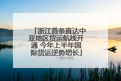浙江首条直达中亚地区货运航线开通 今年上半年国际货运逆势增长