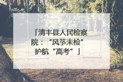 清丰县人民检察院：“风筝未检”护航“高考”