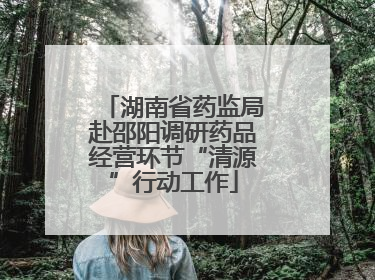 湖南省药监局赴邵阳调研药品经营环节“清源”行动工作