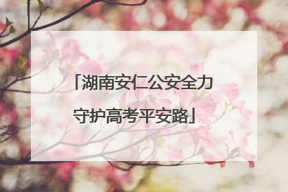 湖南安仁公安全力守护高考平安路