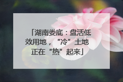 湖南娄底：盘活低效用地，“冷”土地正在“热”起来