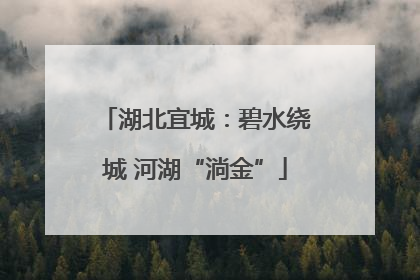 湖北宜城：碧水绕城 河湖“淌金”