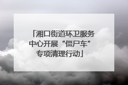 湘口街道环卫服务中心开展“僵尸车”专项清理行动