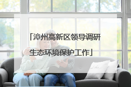漳州高新区领导调研生态环境保护工作