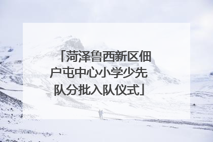 菏泽鲁西新区佃户屯中心小学少先队分批入队仪式