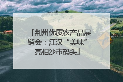 荆州优质农产品展销会：江汉“美味”亮相沙市码头