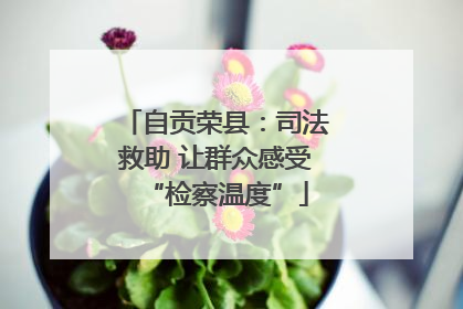 自贡荣县：司法救助 让群众感受“检察温度”