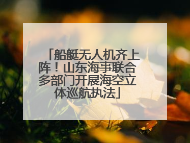 船艇无人机齐上阵！山东海事联合多部门开展海空立体巡航执法