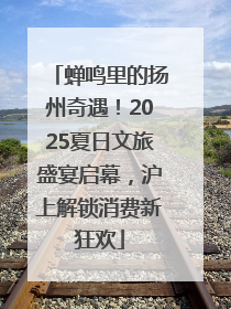 蝉鸣里的扬州奇遇！2025夏日文旅盛宴启幕，沪上解锁消费新狂欢