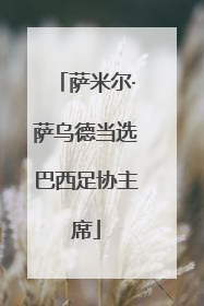 萨米尔·萨乌德当选巴西足协主席