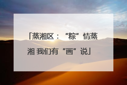 蒸湘区：“粽”情蒸湘 我们有“画”说