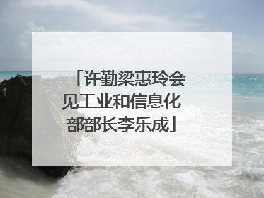 许勤梁惠玲会见工业和信息化部部长李乐成