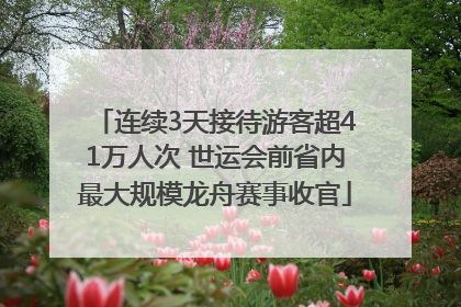 连续3天接待游客超41万人次 世运会前省内最大规模龙舟赛事收官