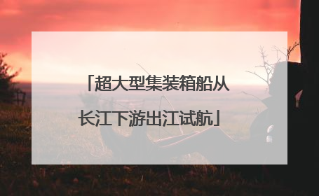 超大型集装箱船从长江下游出江试航