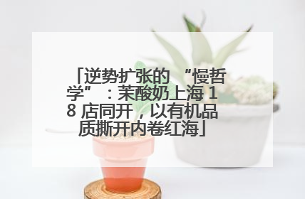 逆势扩张的 “慢哲学”：茉酸奶上海 18 店同开，以有机品质撕开内卷红海