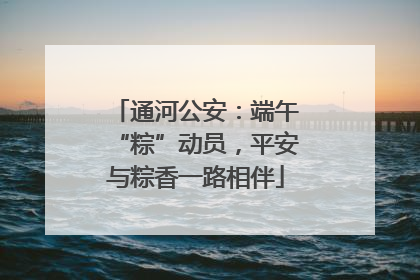 通河公安：端午“粽”动员，平安与粽香一路相伴